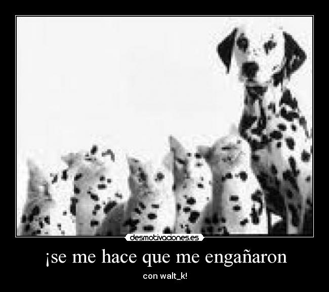 ¡se me hace que me engañaron - con walt_k!