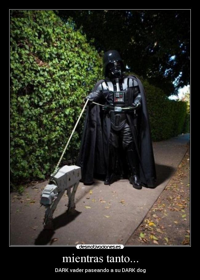 mientras tanto... - DARK vader paseando a su DARK dog