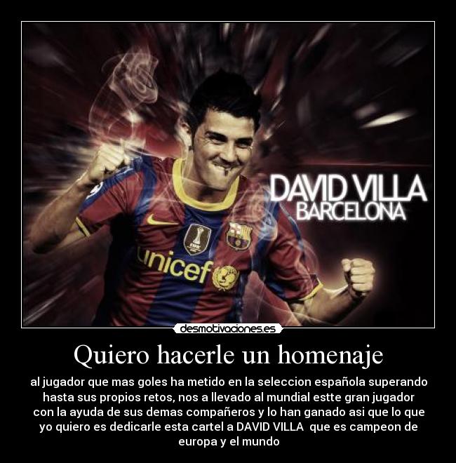 Quiero hacerle un homenaje - 