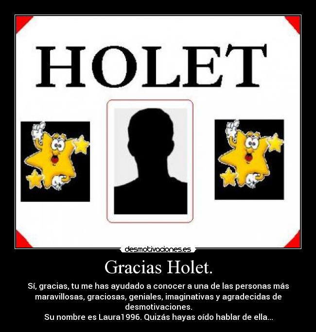 Gracias Holet. -