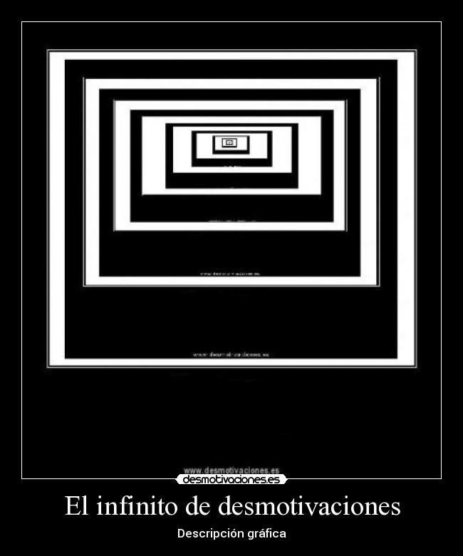El infinito de desmotivaciones - Descripción gráfica