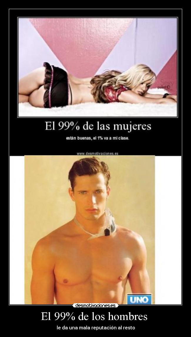 El 99% de los hombres - le da una mala reputación al resto