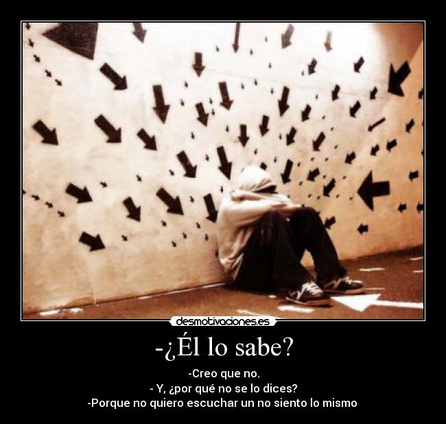 -¿Él lo sabe? -
