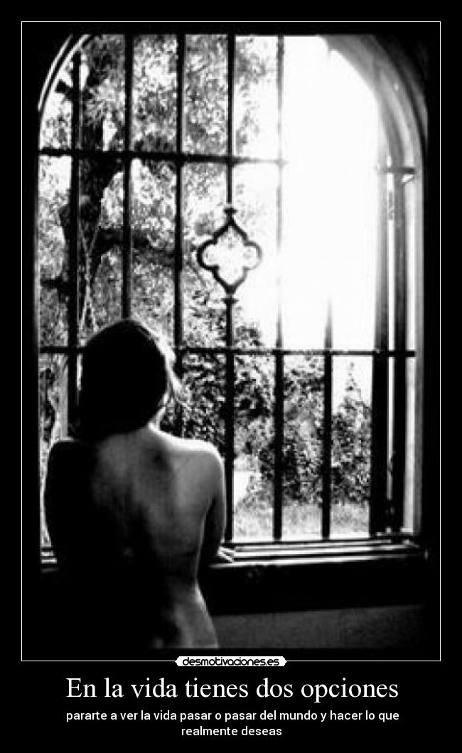 En la vida tienes dos opciones - 