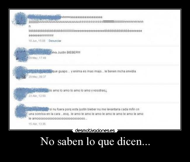 No saben lo que dicen... - 