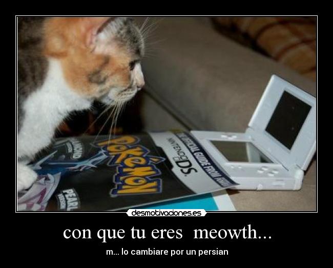 con que tu eres meowth... - m... lo cambiare por un persian