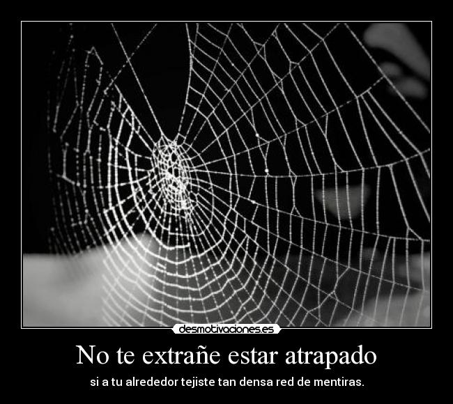 No te extrañe estar atrapado -