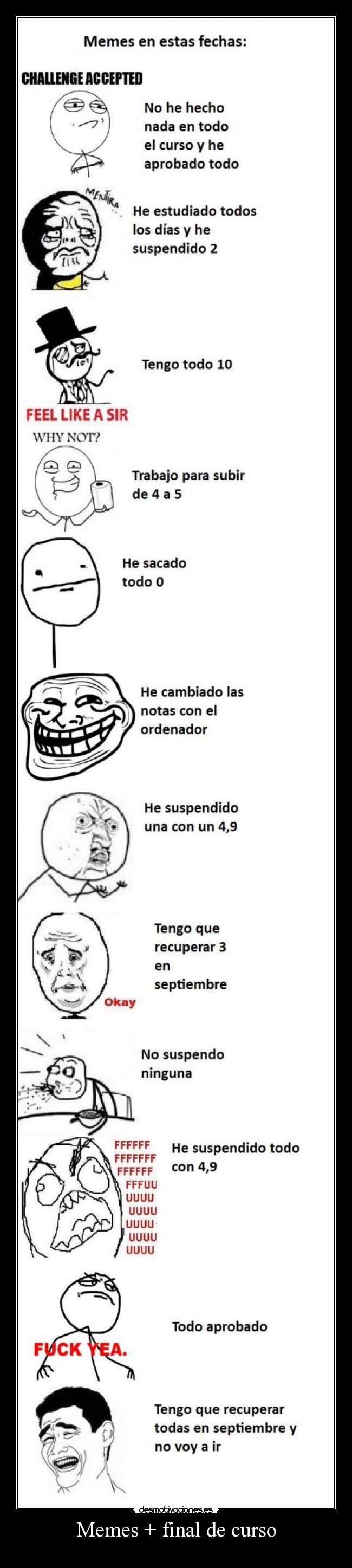 Memes + final de curso -