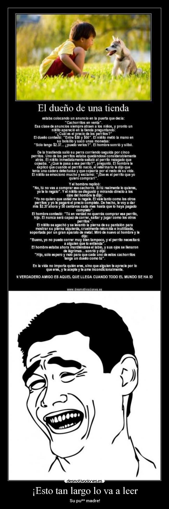 ¡Esto tan largo lo va a leer -