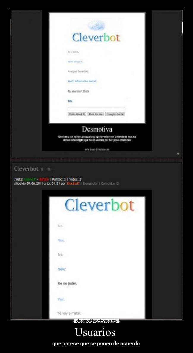 Usuarios - que parece que se ponen de acuerdo