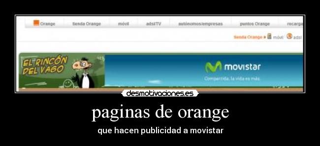 paginas de orange - que hacen publicidad a movistar