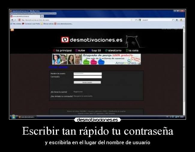 Escribir tan rápido tu contraseña - 