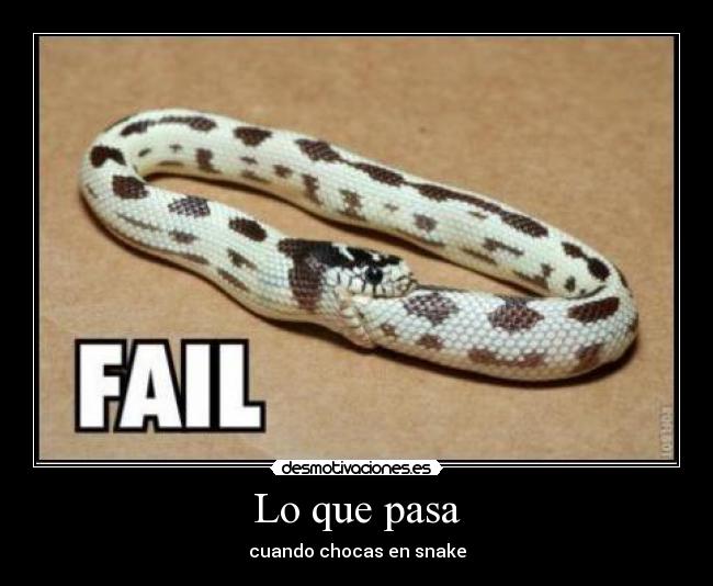 Lo que pasa - cuando chocas en snake