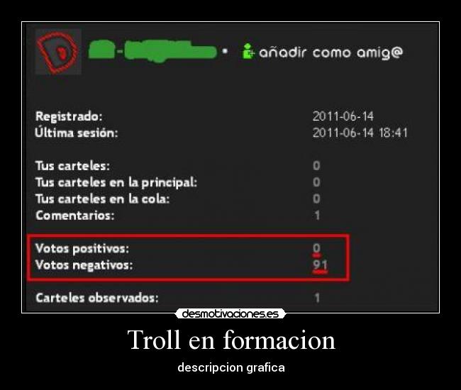 Troll en formacion - descripcion grafica