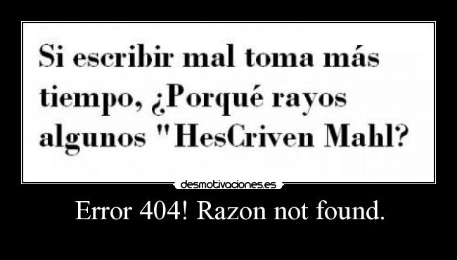Error 404! Razon not found. - 
