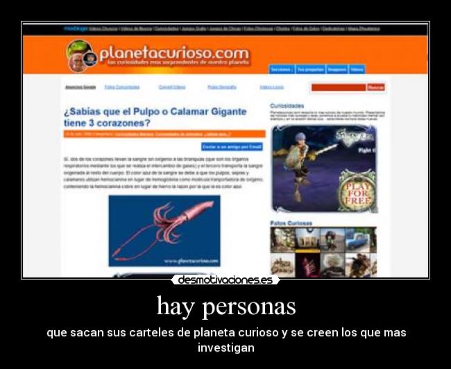 hay personas - que sacan sus carteles de planeta curioso y se creen los que mas investigan