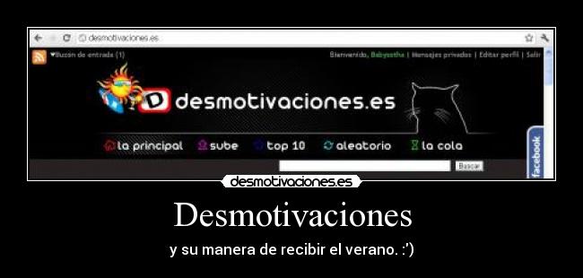 Desmotivaciones - y su manera de recibir el verano. :)