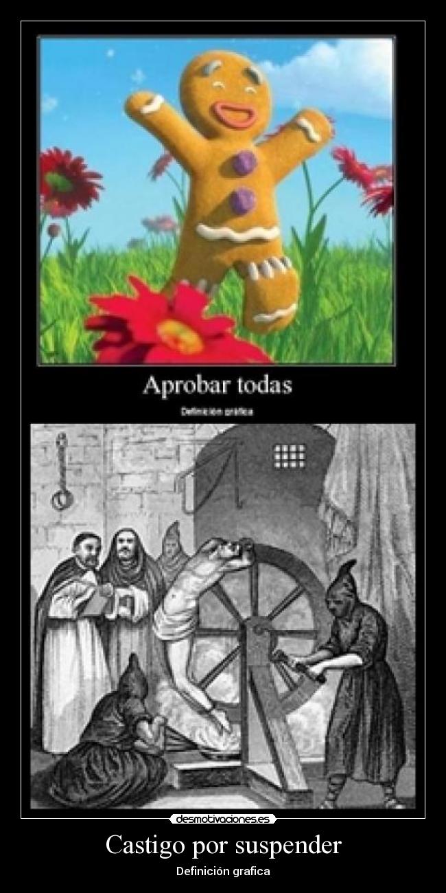 Castigo por suspender - Definición grafica