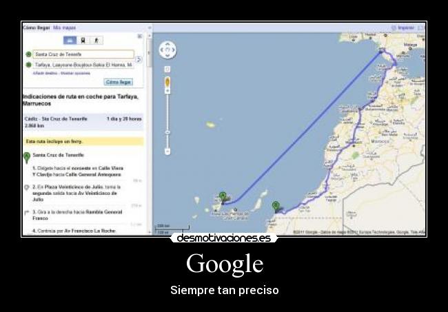 Google - Siempre tan preciso