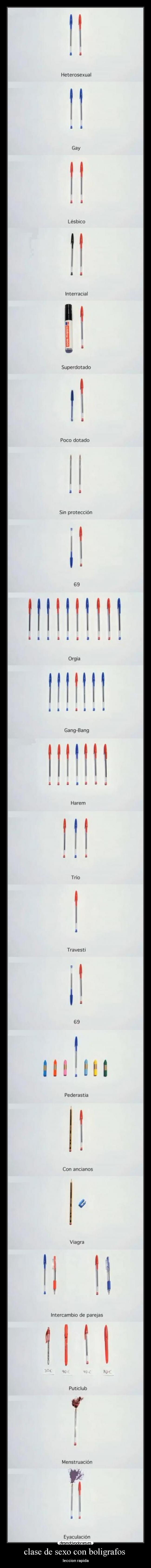 clase de sexo con boligrafos -