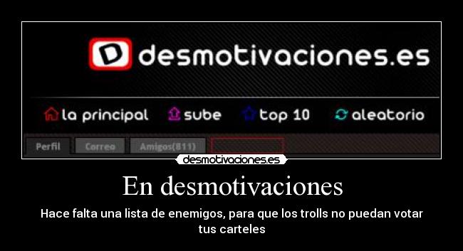 En desmotivaciones -