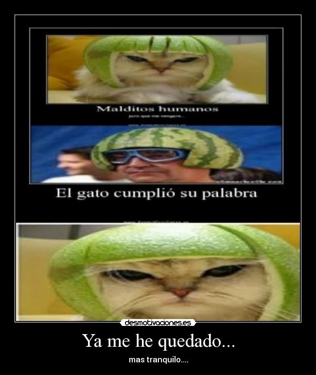 Ya me he quedado... -