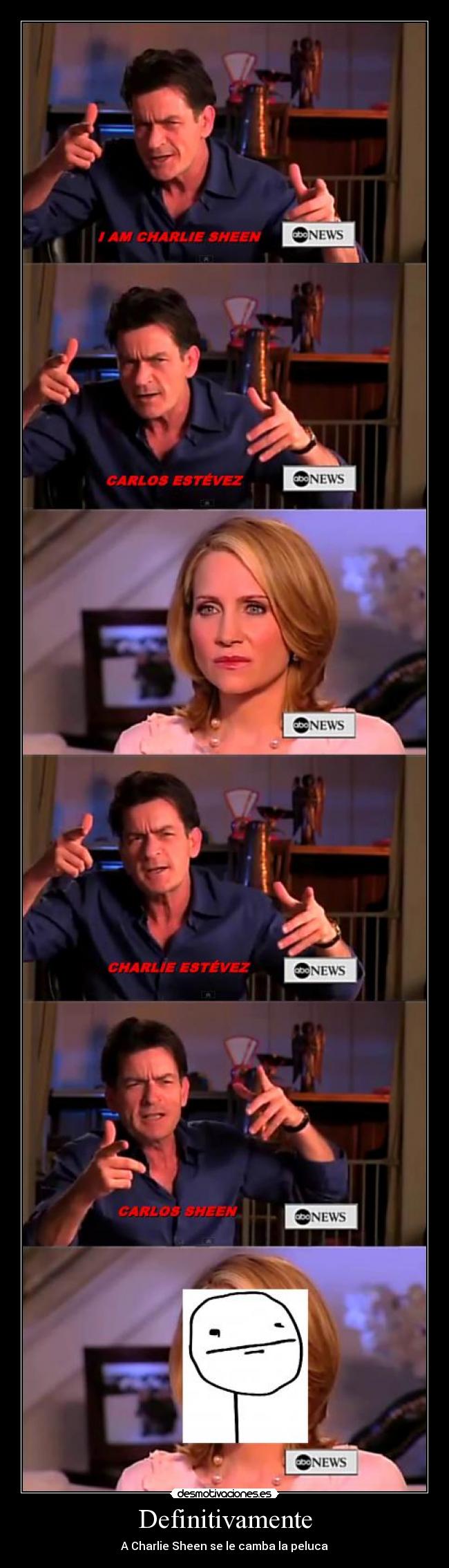 Definitivamente - A Charlie Sheen se le camba la peluca