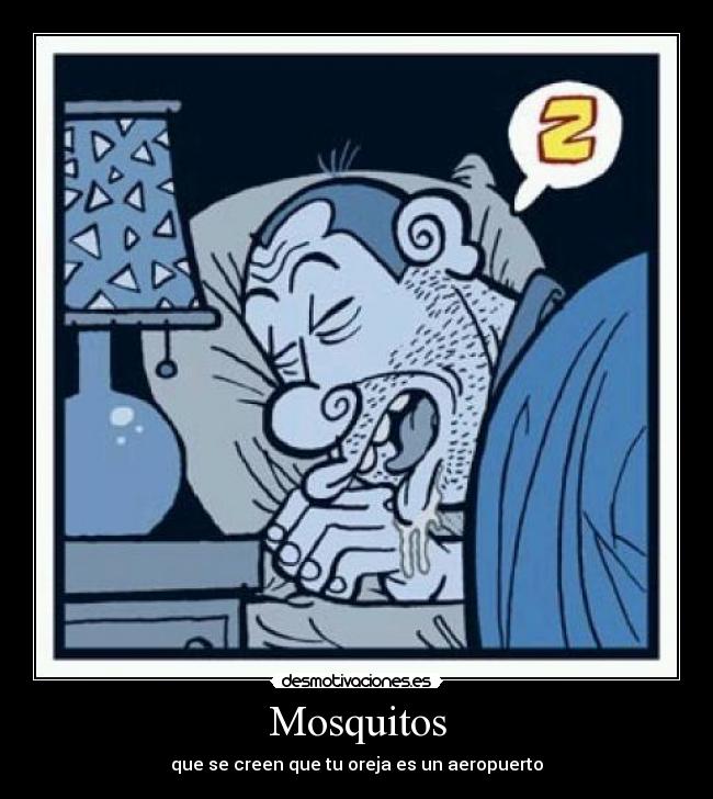 Mosquitos - que se creen que tu oreja es un aeropuerto