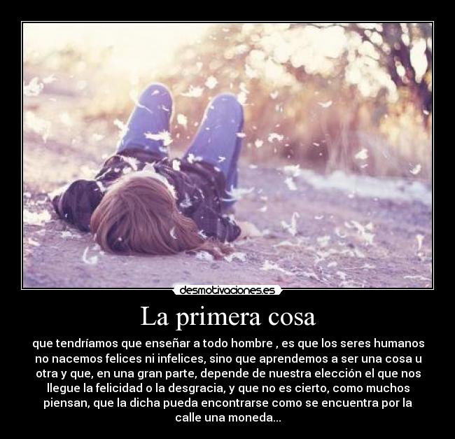 La primera cosa -