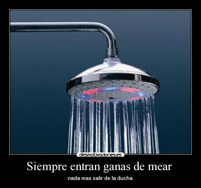 Siempre entran ganas de mear - nada mas salir de la ducha