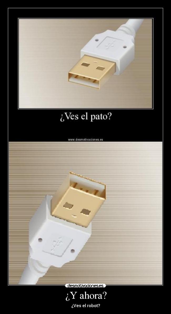 carteles pato usb robot desmotivaciones