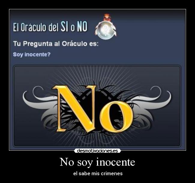 No soy inocente - el sabe mis crimenes