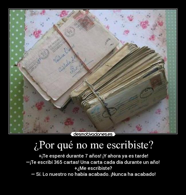 ¿Por qué no me escribiste? - 