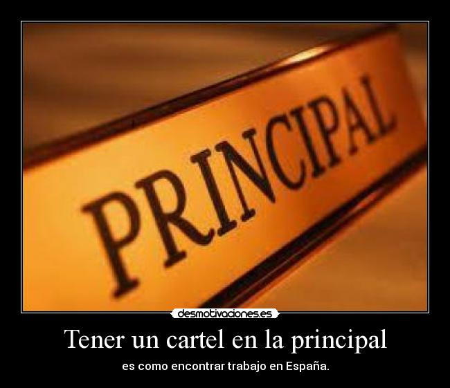 Tener un cartel en la principal -