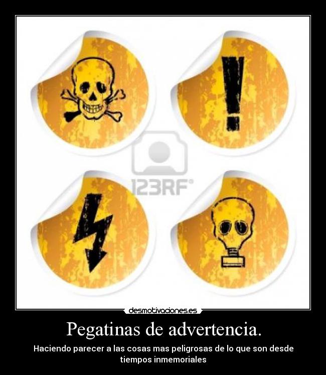Pegatinas de advertencia. - 