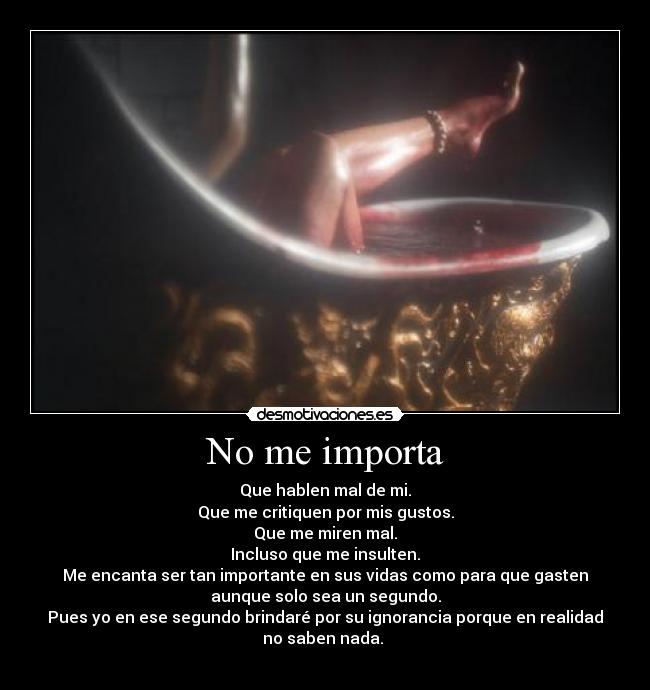 No me importa - 