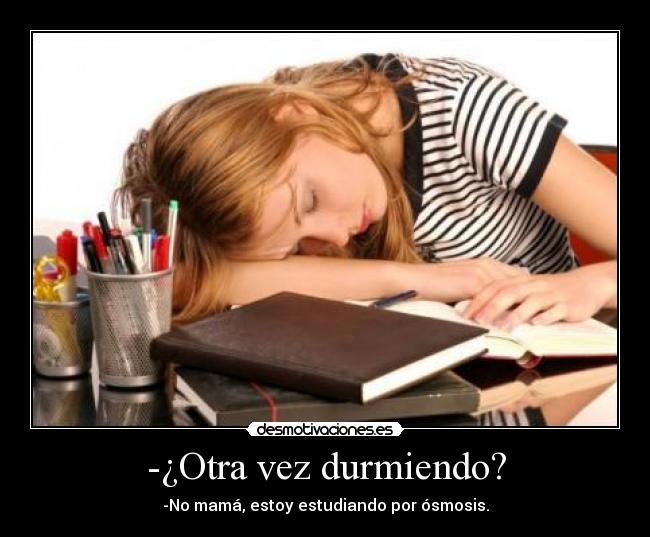 -¿Otra vez durmiendo? -