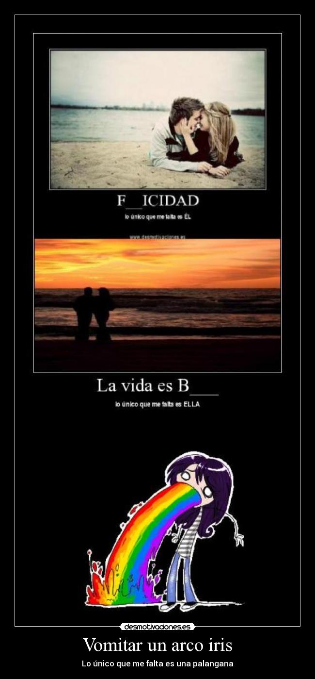 carteles puke rainbows vomitar arco iris nono cursi cartel cartel desmotivaciones