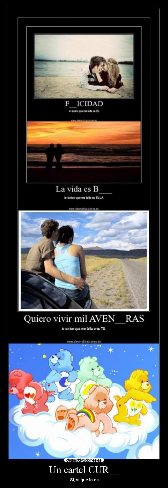 Un cartel CUR__ - SI, sí que lo es