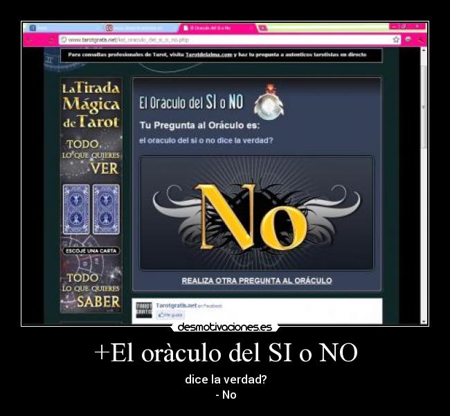 +El oràculo del SI o NO Desmotivaciones