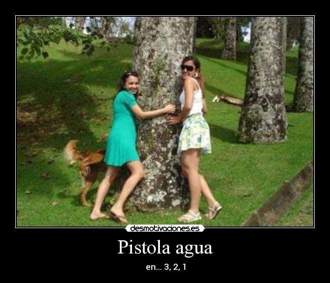 Pistola agua - en... 3, 2, 1