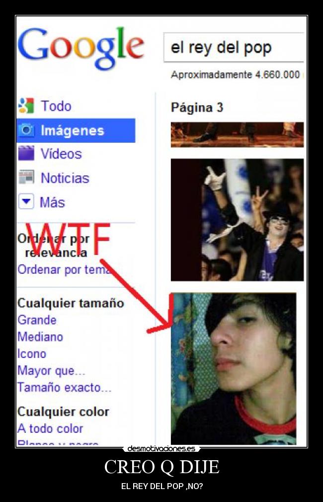 CREO Q DIJE - EL REY DEL POP ,NO?
