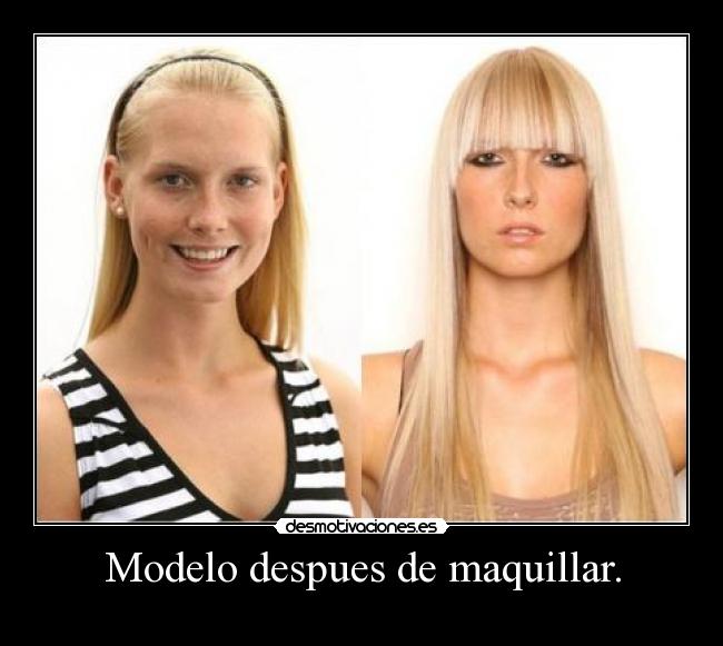 Modelo despues de maquillar. - 