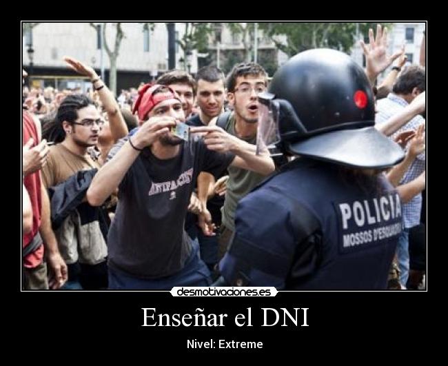 Enseñar el DNI -