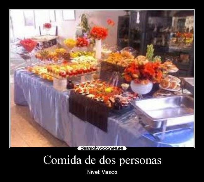Comida de dos personas -