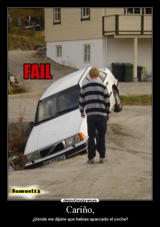 carteles samuel13 fail coche raro zapatero flap flap desmotivaciones
