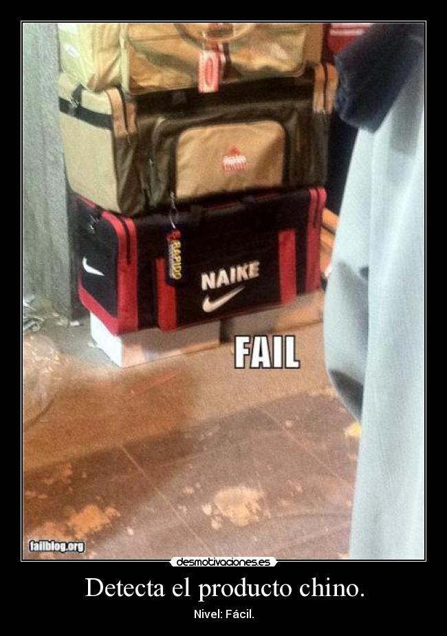 Detecta el producto chino. -