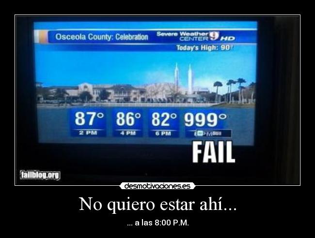 No quiero estar ahí... - 