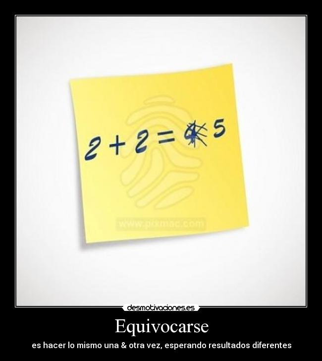 Equivocarse -