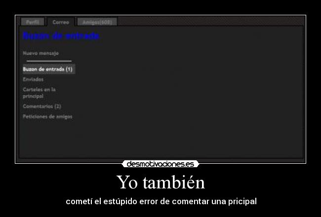 Yo también - cometí el estúpido error de comentar una pricipal